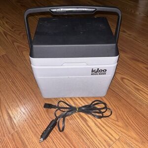Vtg Igloo Kool Rider 6-Quart Thermoelectric Roadster Car Cooler/Heater w/Adapter